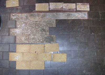 Adhäsionsbruch Holzpflaster