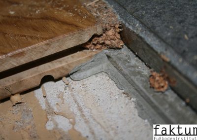 Bauteilöffnung Parkett